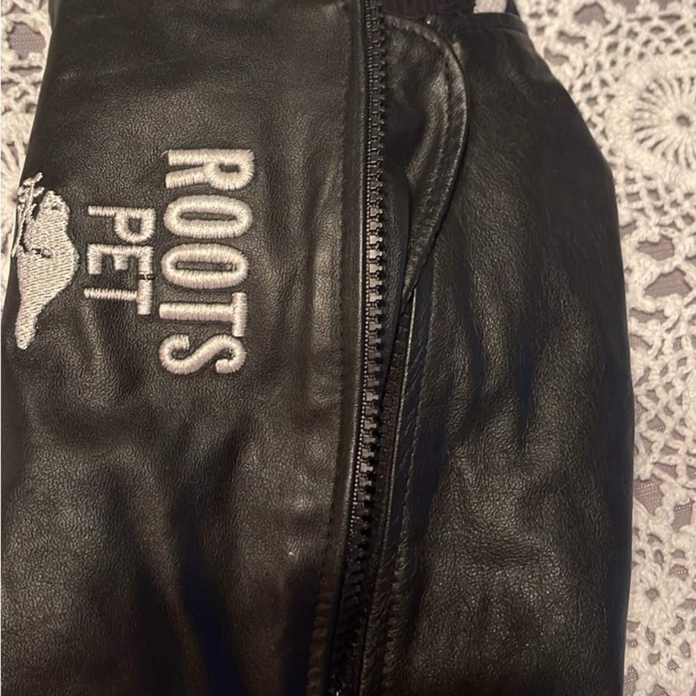 Dog small/medium Roots genuine leather coat